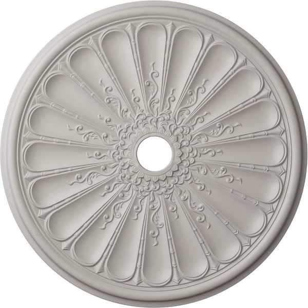 Ekena Millwork 1-1/2 in. x 31-1/2 in. x 31-1/2 in. Polyurethane Kirke Ceiling Medallion, Ultra Pure White