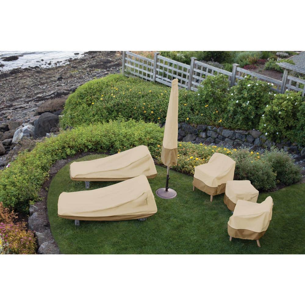 Medium Tan and Brown Water-Resistant Patio Sofa Cover