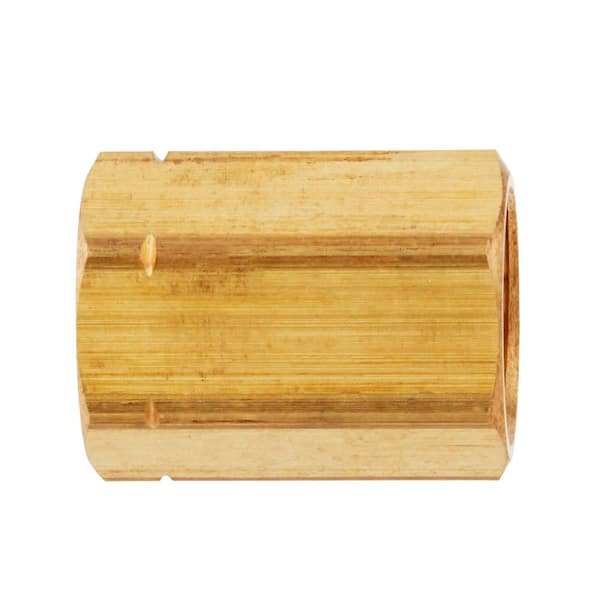 Everbilt 1/4 in. FIP x 1/4 in. FIP Brass Coupling Fitting 801889