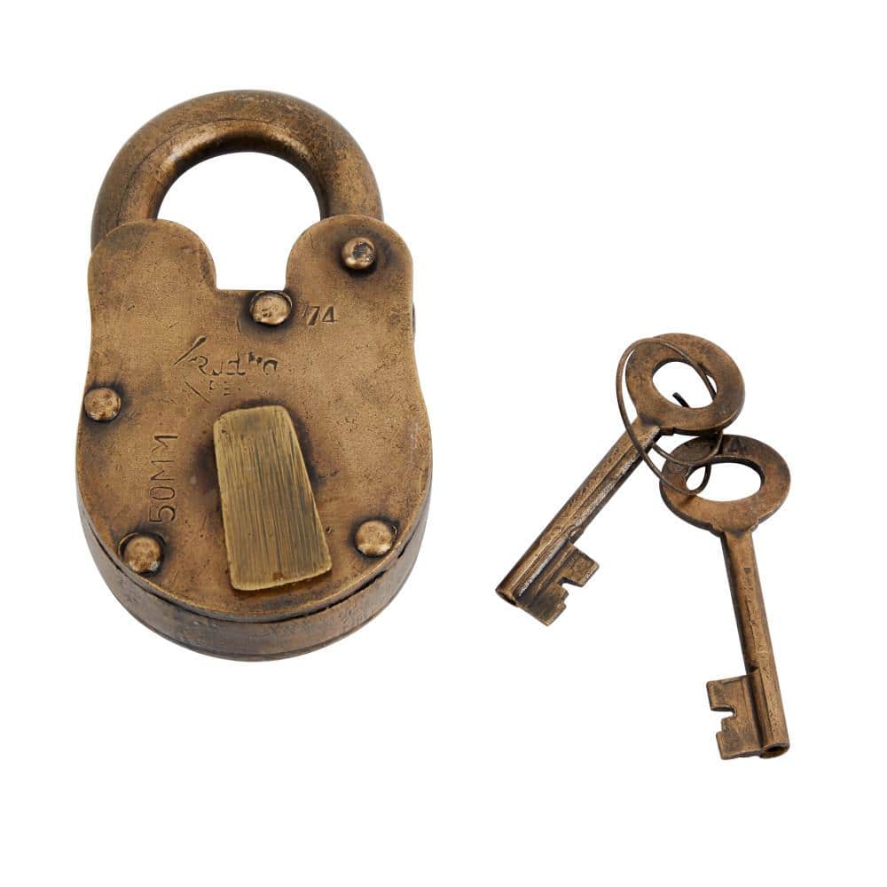 Antique Brass Padlock, Eagle Lock Vintage Brass Lock With Key