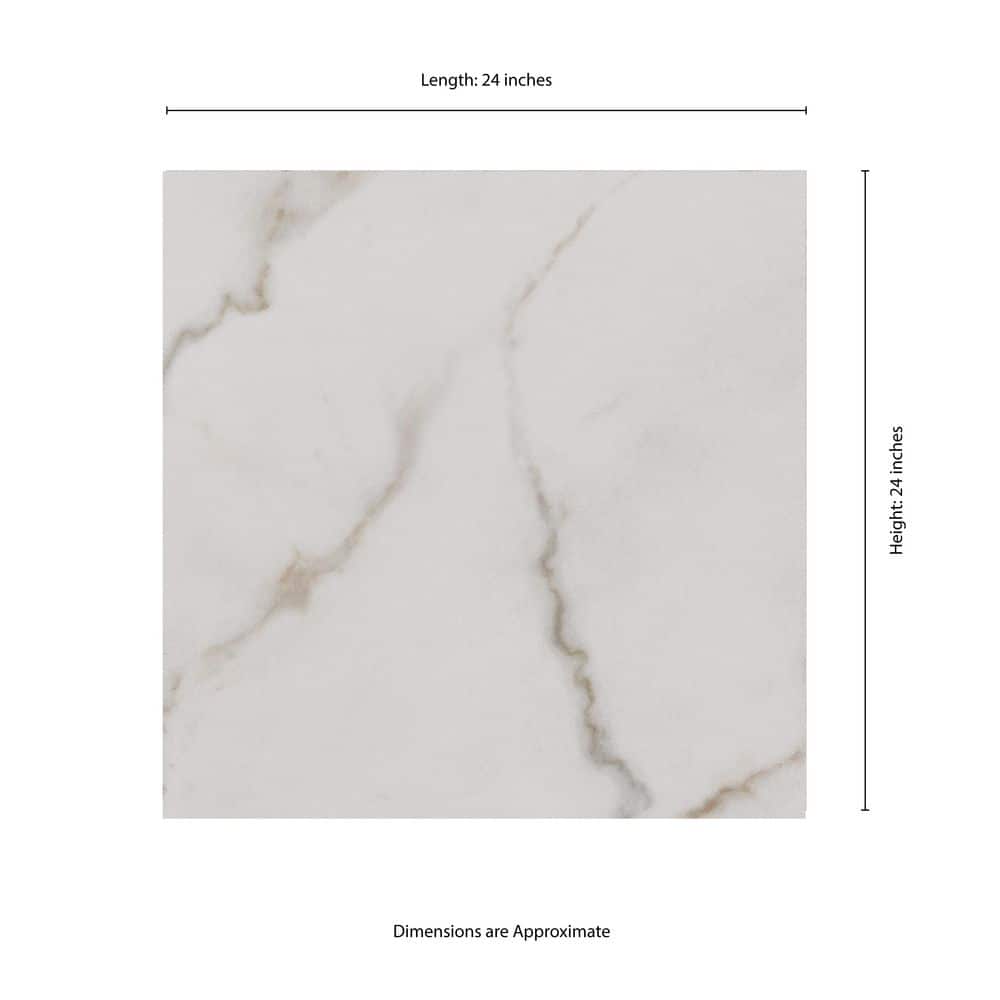 Calacatta Lucca 24" x 24" Polished Porcelain Marble Look Tile