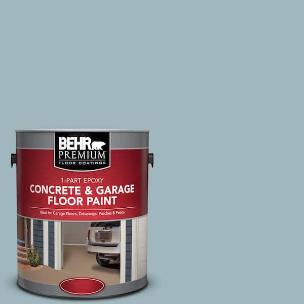 BEHR Premium 1 gal. #PFC-51 Nautical Blue 1-Part Epoxy Satin Interior/Exterior Concrete and Garage Floor Paint