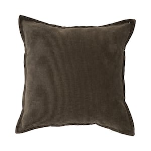 Corde Du Roi Ribbed Pillow 18 in. x 18 in. Elm Green