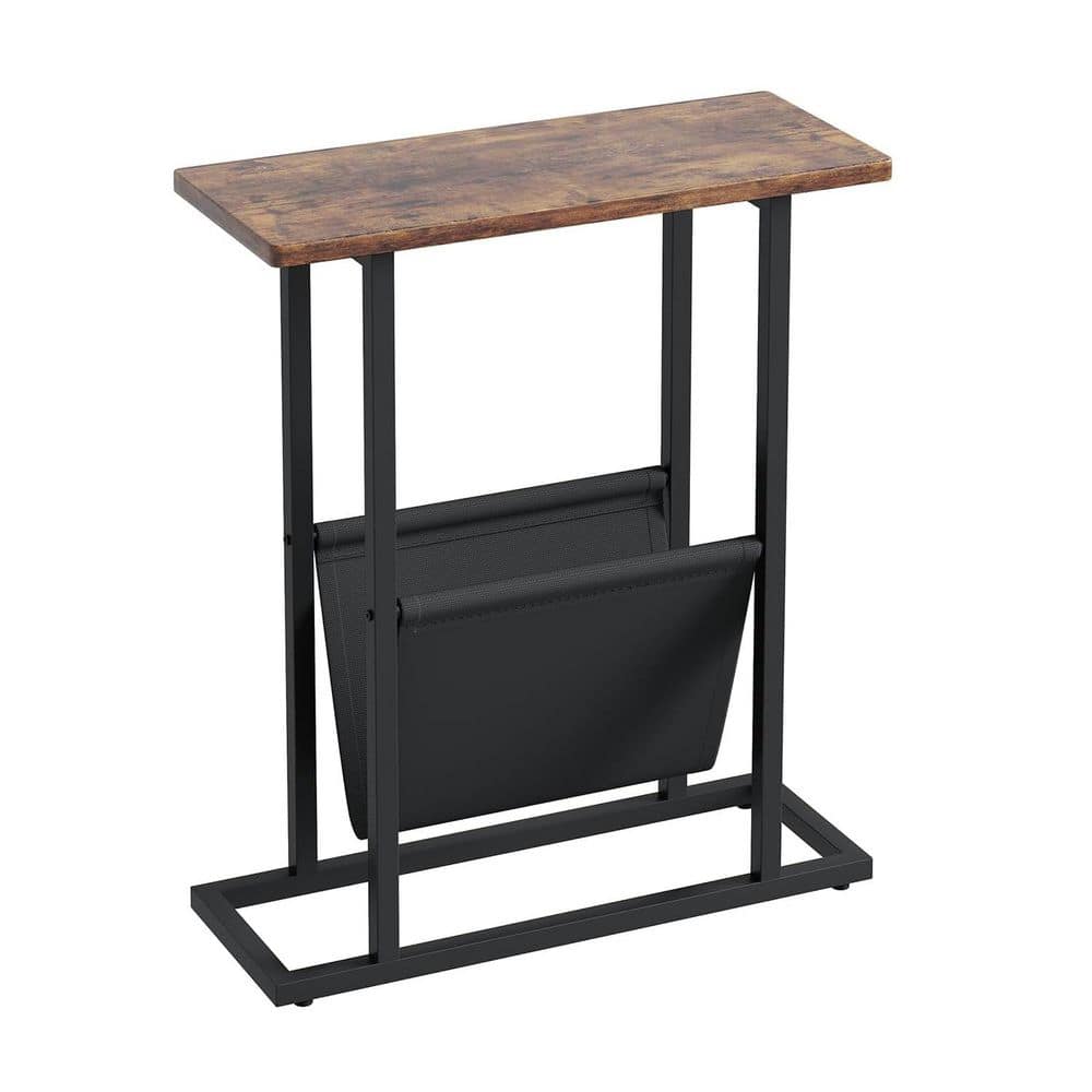 Brown Magazine Rack Brown 17.7 in. x 21.3 in. Wood Freestanding Magazine Rack Z087TJF3NJ ...