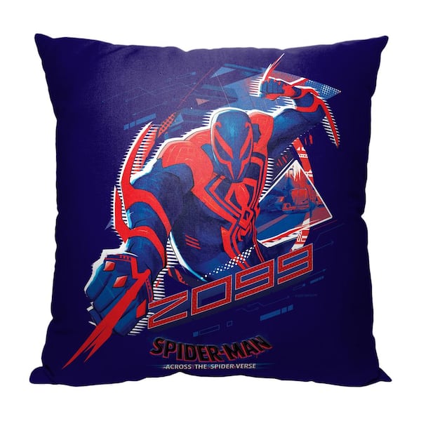 THE NORTHWEST GROUP Marvel Spiderman Across The Spiderverse 2099 Printed Multi-Colored Throw Pillow