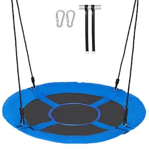 Tree Swing Set 40 in. Saucer Swing 750 lbs. Weight Capacity 900 D Oxford Blue, Swing Seat with 2 Tree Hanging Straps