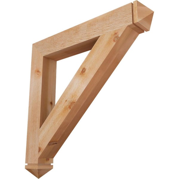 Ekena Millwork 6 in. x 44 in. x 44 in. Western Red Cedar Traditional Arts and Crafts Rough Sawn