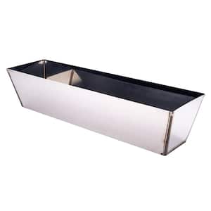 14 in. Stainless Steel Mud Pan with Sheared Edges