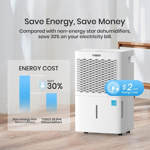 Jhs Dehumidifier 35 Pint 3000 Sq. Ft Energy Star Dehumidifiers For Home And  Basements - Yahoo Shopping