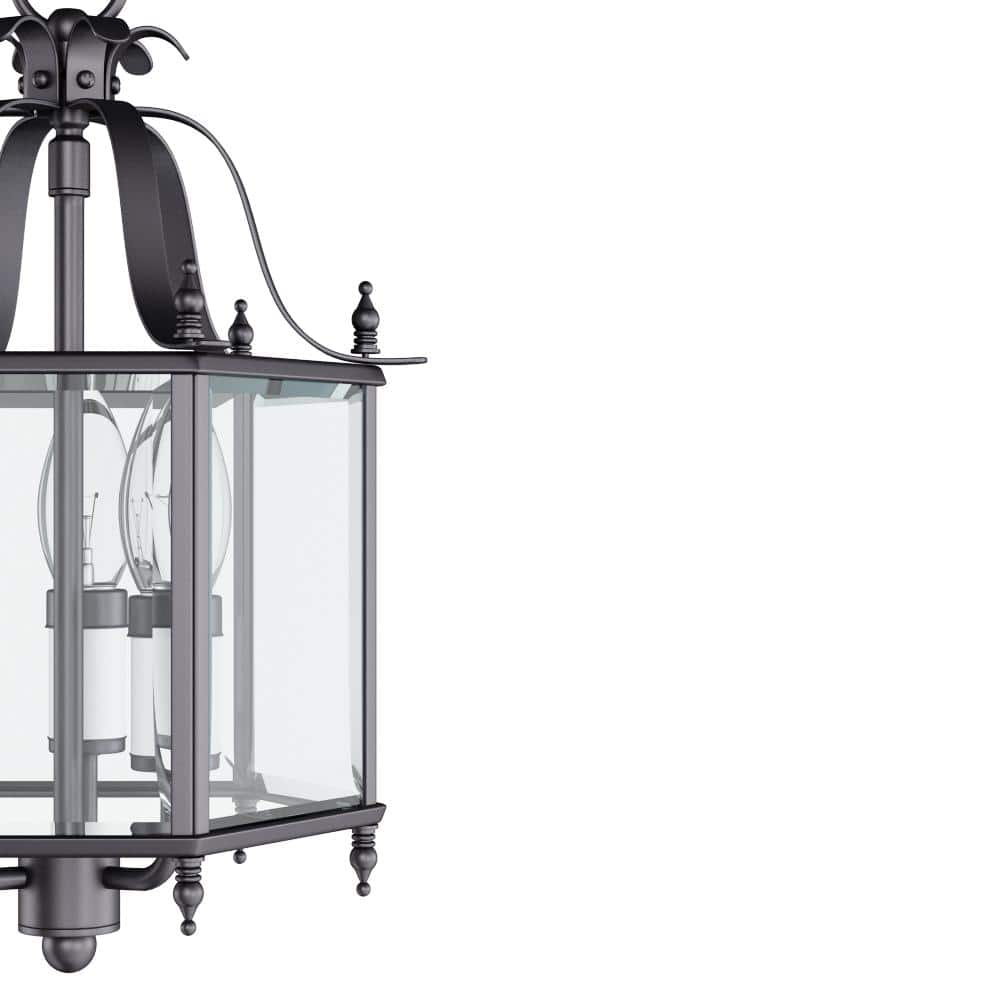 Livingston Bronze Mini Pendant/Ceiling Mount with Clear Beveled Glass