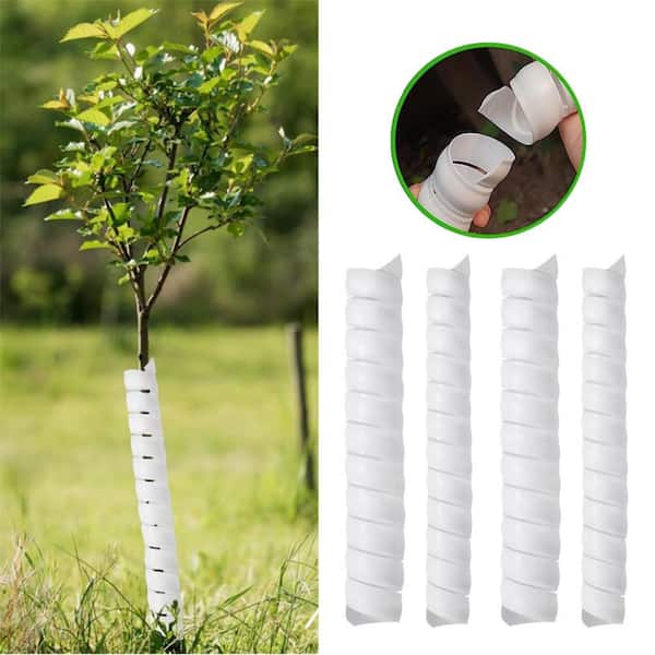 Wellco 15.7 in. x 1.6 in. Tree Protector Wraps White Weed Barrier for Gardening Tree Protector, 2 Size (2-Pack)