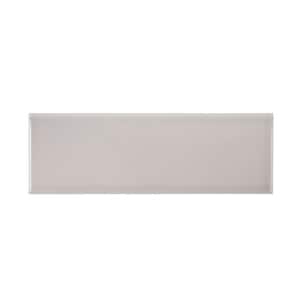 Weather Grey 3 in. x 6 in. Subway Glossy Ceramic Wall Tile Sample