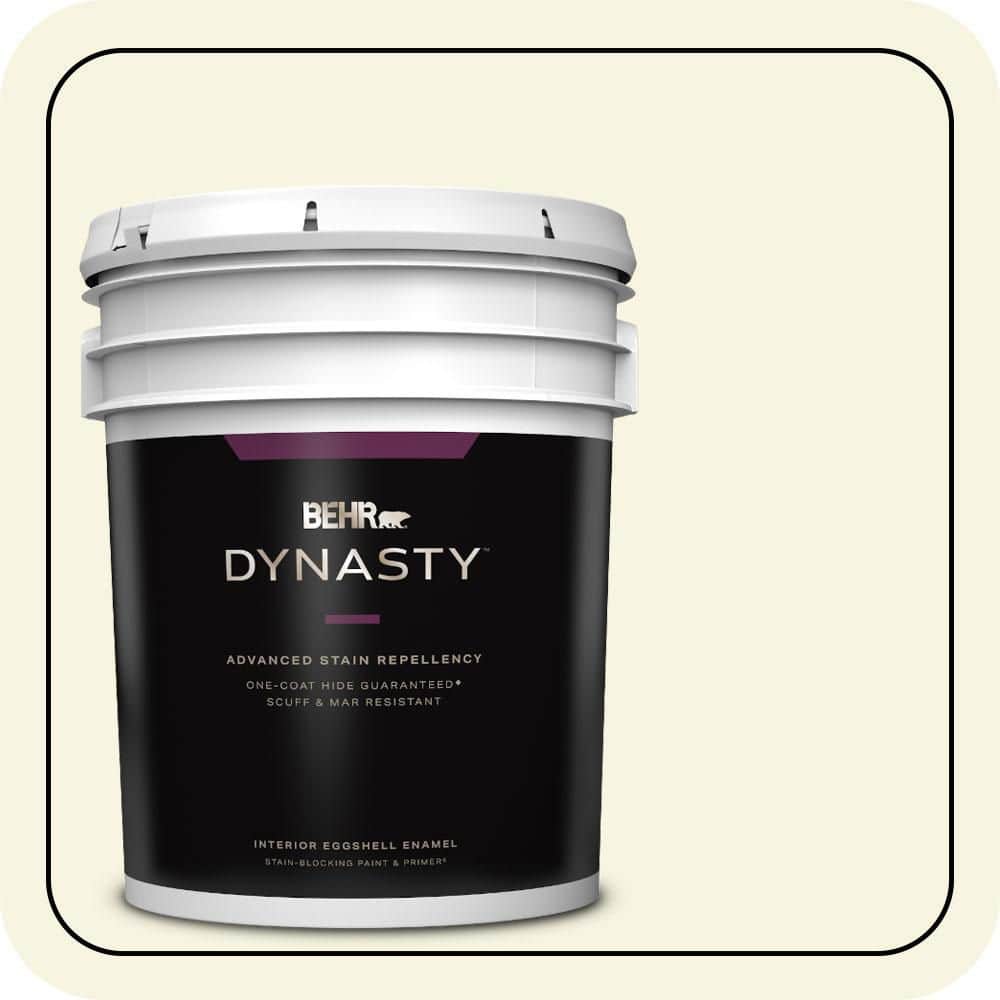 5 gal. #400C-1 White Jasmine Eggshell Enamel Interior Stain-Blocking Paint & Primer price history on PriceWatchPro