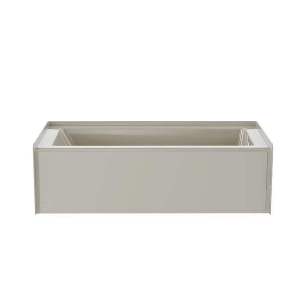JACUZZI PROJECTA 66 in. x 32 in. Skirted Whirlpool Bathtub with Heater with Right Drain in Oyster
