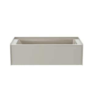 PROJECTA 66 in. x 32 in. Skirted Whirlpool Bathtub with Heater with Right Drain in Oyster