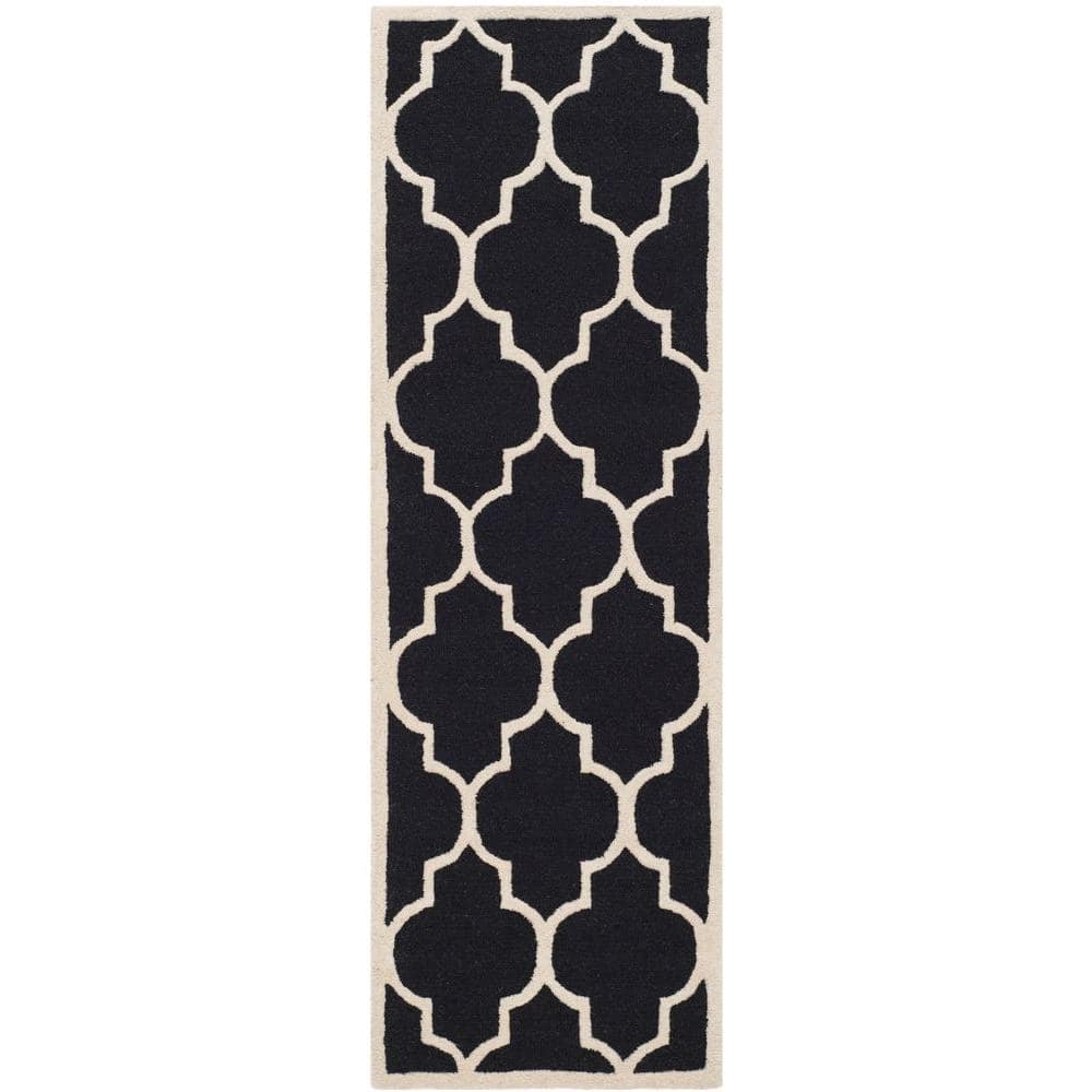 Style Selections 3 x 8 Ivory Indoor Trellis Runner Rug in the Rugs  department at