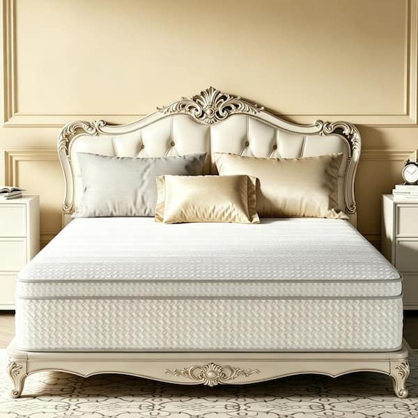 King Medium Memory Foam 14" Hybrid Mattress, Pressure Relief & Motion Isolation