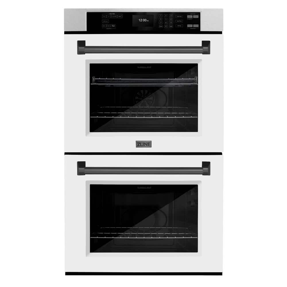 Autograph Edition 30 in. Electric Double Wall Oven in Fingerprint Resistant Stainless Steel, White Matte and Black Matte