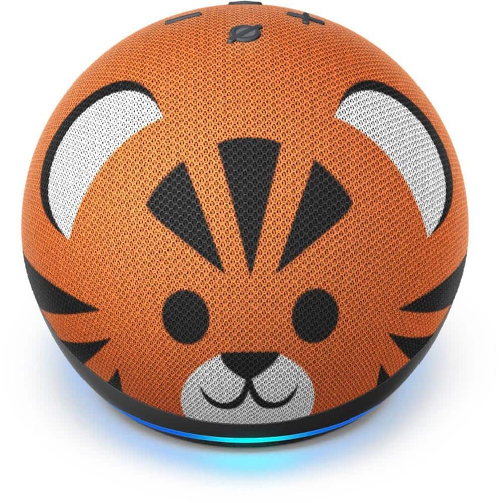 Echo Dot (4th Gen) Kids Edition Designed for Kids, with Parental Controls in Tiger