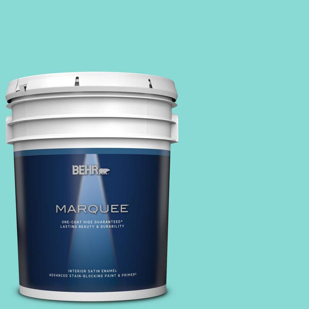 BEHR MARQUEE 5 gal. P4503 Rainwater Satin Enamel Interior Paint