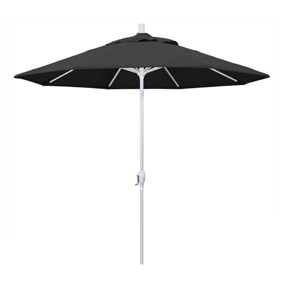 California Umbrella 9 ft. Matted White Aluminum Market Patio Umbrella