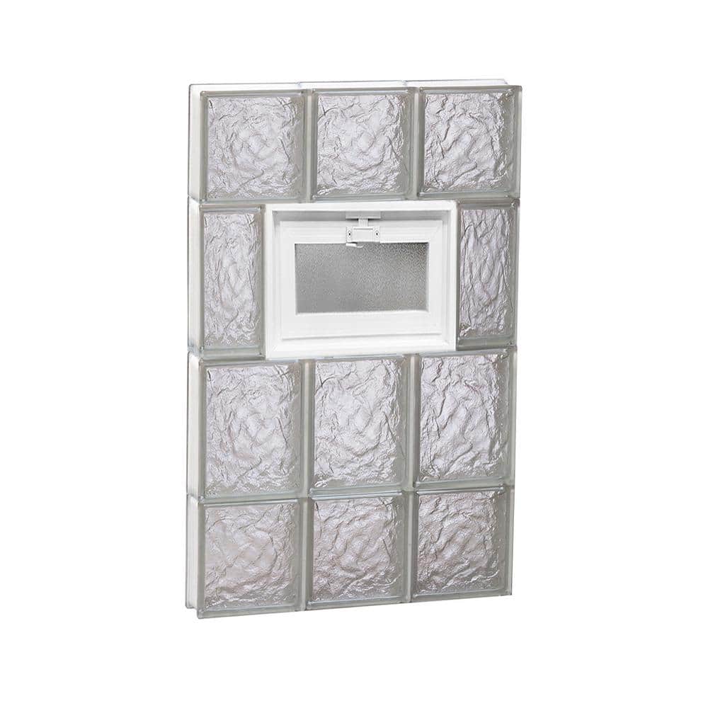 17.25 in. x 27 in. x 3.125 in. Frameless Ice Pattern Vented Glass Block Window price history on PriceWatchPro