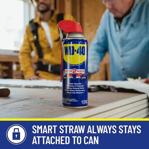 WD-40 14.4 oz. WD-40 EZ-REACH, Original WD-40 Formula, Multi-Purpose  Lubricant Spray with 8 in. Flexible Straw (6-Pack) 611901 - The Home Depot