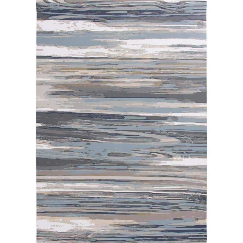 StyleWell Abstract Blue 3 ft. x 5 ft. Vinyl Area Rug 9132.41.20HD The Home Depot