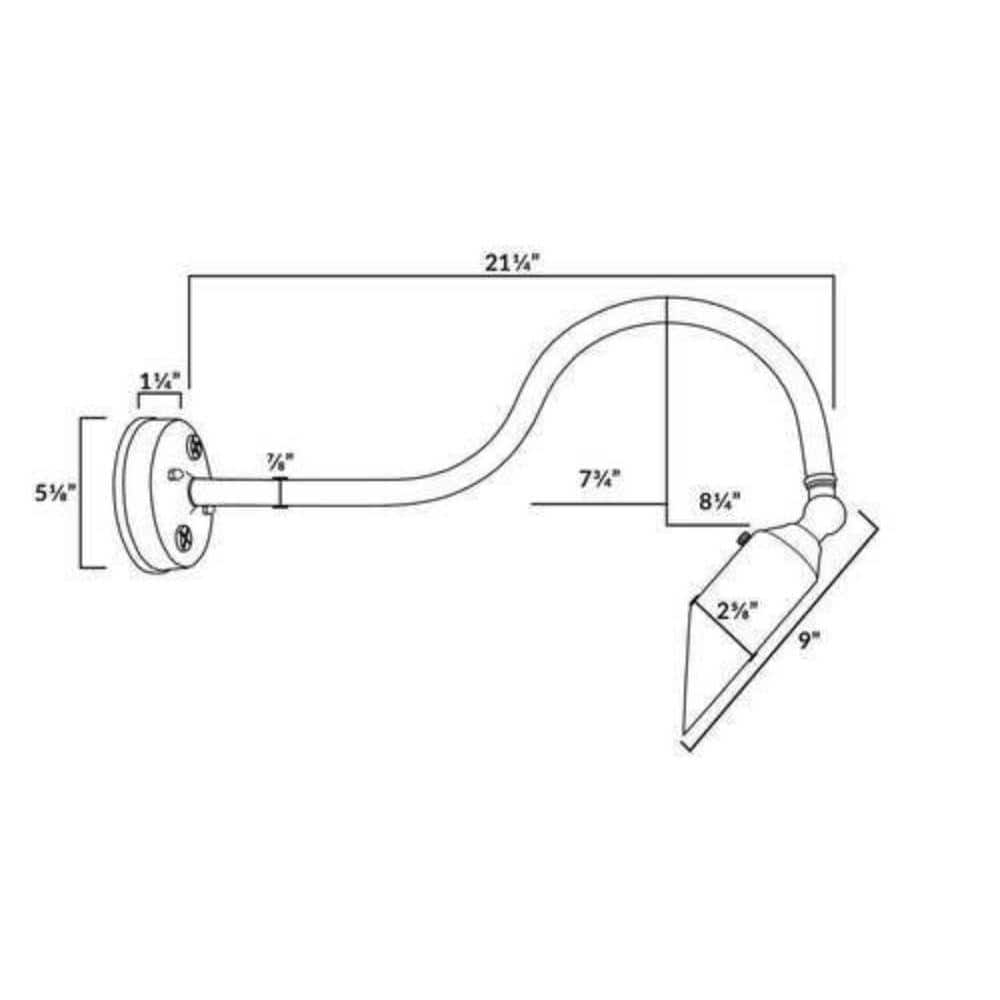 Bronze Brass Gooseneck Bullet Spotlight with Removable Shield
