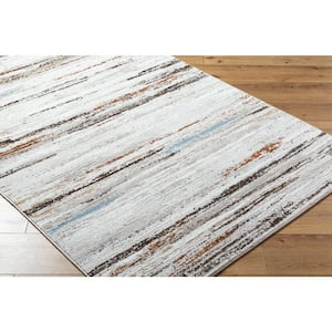 Mood Medium Brown/Multicolor Striped 5 ft. x 7 ft. Indoor Area Rug