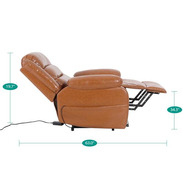 MAYKOOSH Caramel Deluxe Adjustable Power Lift Recliner Chair for