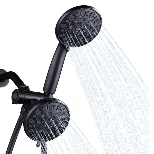 WOWOW 7-Spray 1.75 GPM 4.5 in. Wall Mount Handheld Shower Head in Oil Rubbed Bronze