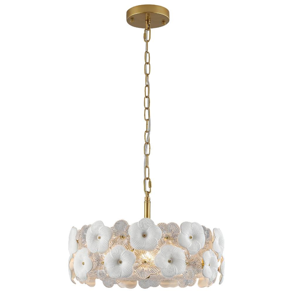 3-Light Modern Gold Chandelier with Flower Glass price history on PriceWatchPro