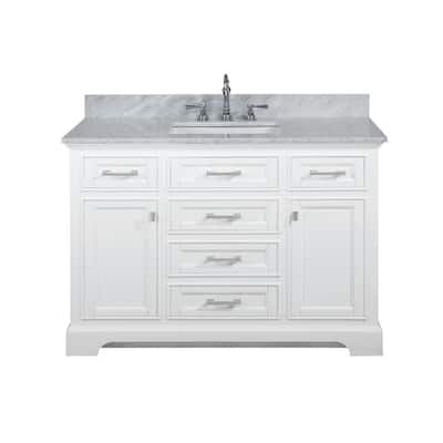 Design Element Milano 30 in. W x 22 in. D Bath Vanity in White with ...