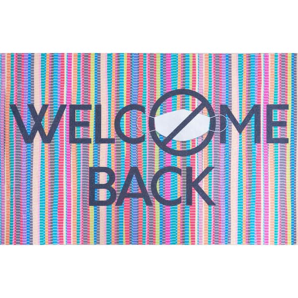 BENISSIMO Welcome Back Handwritten 20 in. x 31.5 in. Door Mat MM-20X32-HWRT  - The Home Depot