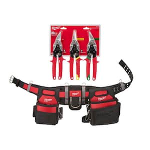Milwaukee Adjustable Electricians Work Belt with 3-Pieces Pliers 