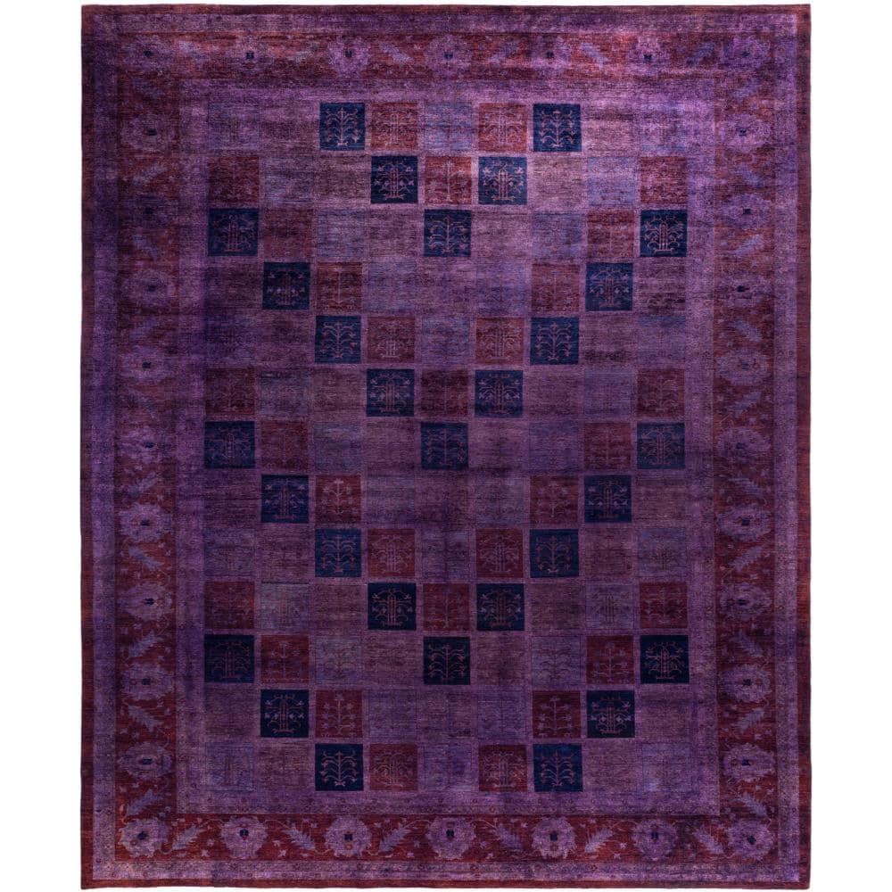 Fine Vibrance Purple 12 X 18 Hand-Knotted Wool Indoor Area Rug price history on PriceWatchPro