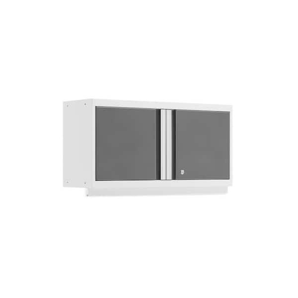 NewAge Products Bold Series Welded Steel Wall Mounted Garage Cabinet in Platinum (36 in W x 20 in H x 12 in D)