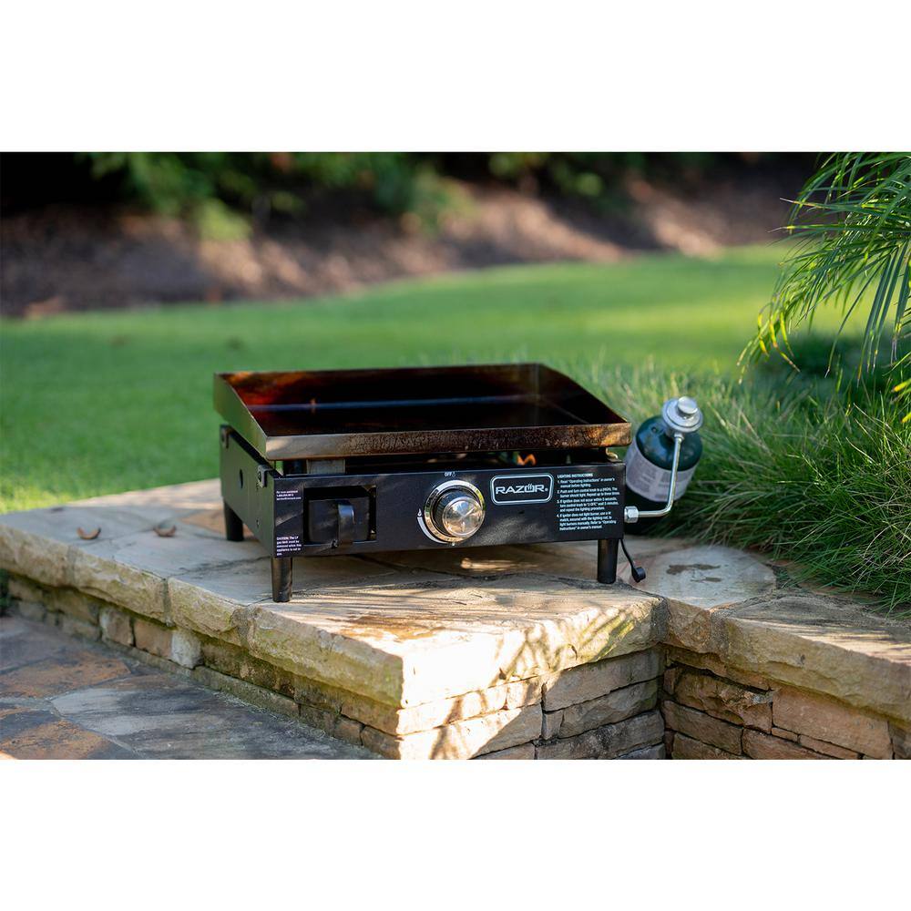 19-Inch Black Stainless Steel Portable Propane Gas Griddle