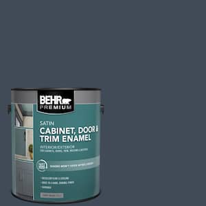1 gal. #PPF-58 Dark Night Satin Enamel Interior/Exterior Cabinet, Door & Trim Paint