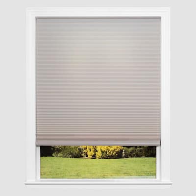 No Tools Easy Lift Trim-at-Home Cordless Cellular Light Filtering Fabric Shade Natural, 36 in. W x 64 in. L