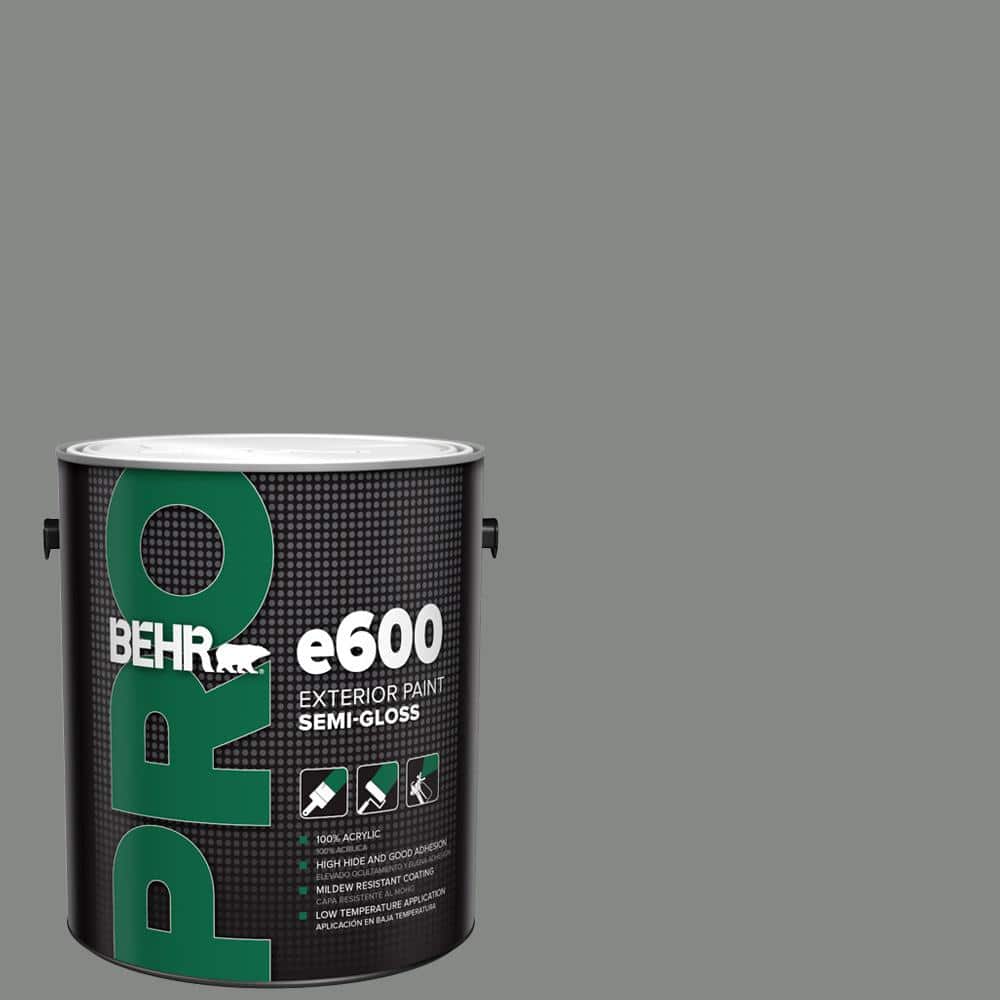 BEHR PRO 1 gal. #PPU25-17 Euro Gray Semi-Gloss Acrylic Exterior Paint -  ZZ057470
