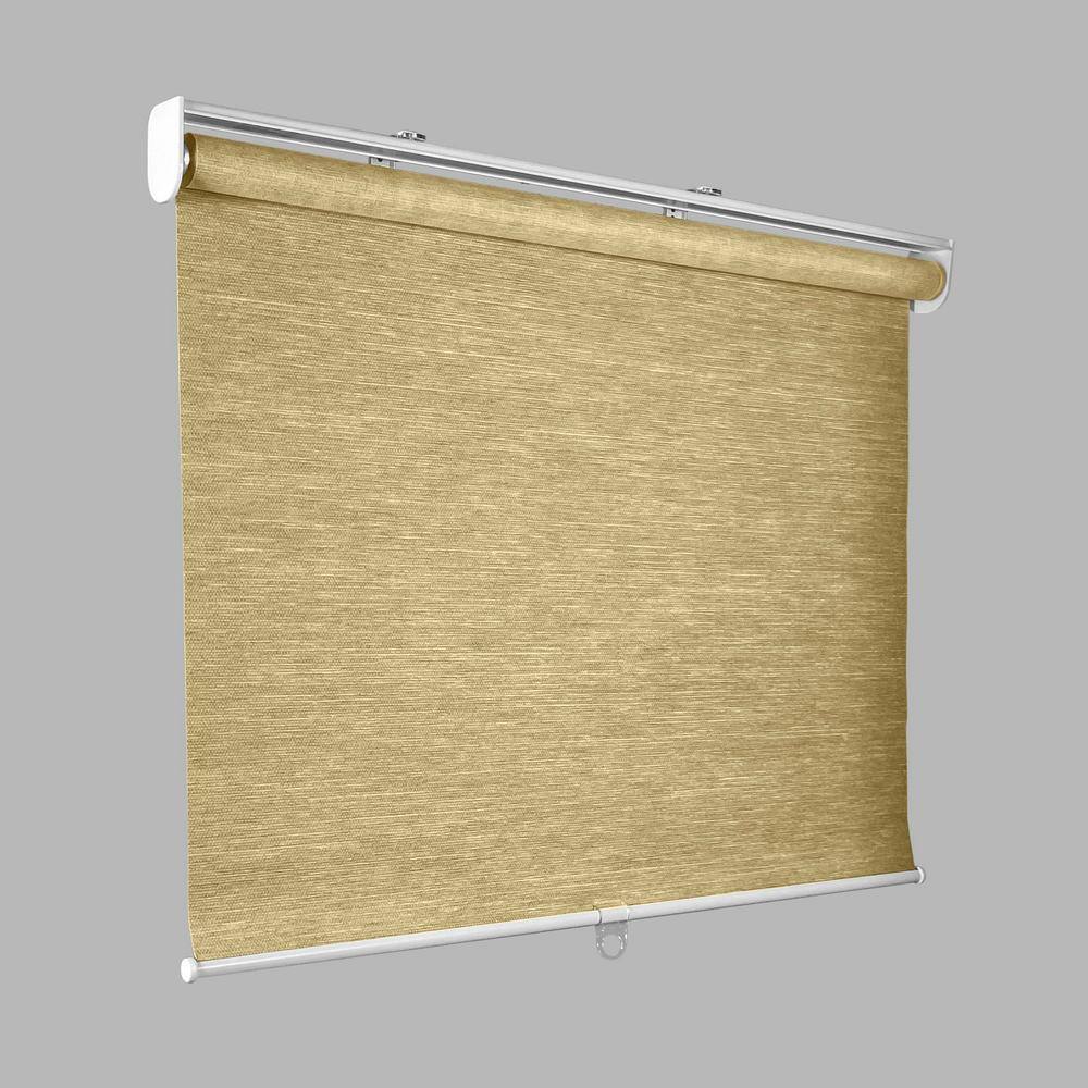 Sand Natural Weave Cordless Roller Shades 34.5"W x 48"H