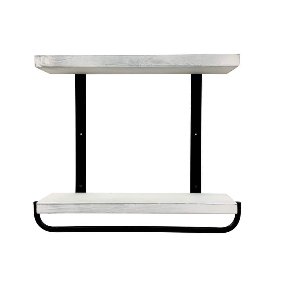 Del Hutson Designs Duplex Jet 5.5 in. D x 24 in. W x 21 in. H White Decorat