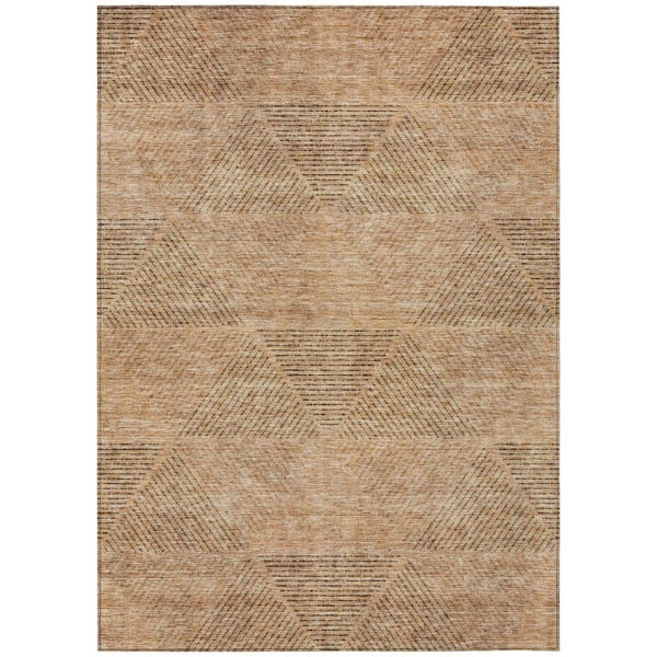 Chantille Machine Washable Indoor/Outdoor Abstract ACN777 Copper 10 ft. x 14 ft. Area Rug