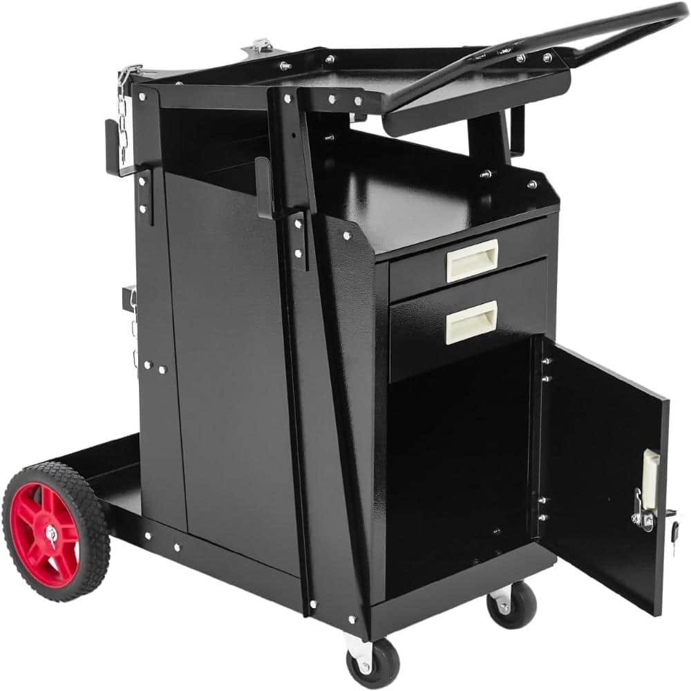 Welding Cart with Cabinet & Drawers, 220 Lbs Capacity Rolling Welder Cart with Gas Tank Holder for MIG & Plasma Cutter price history on PriceWatchPro