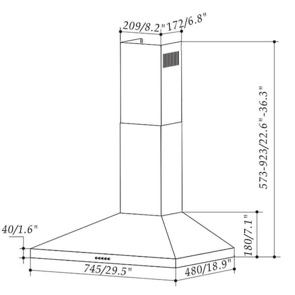 electriq cooker hood carbon filter