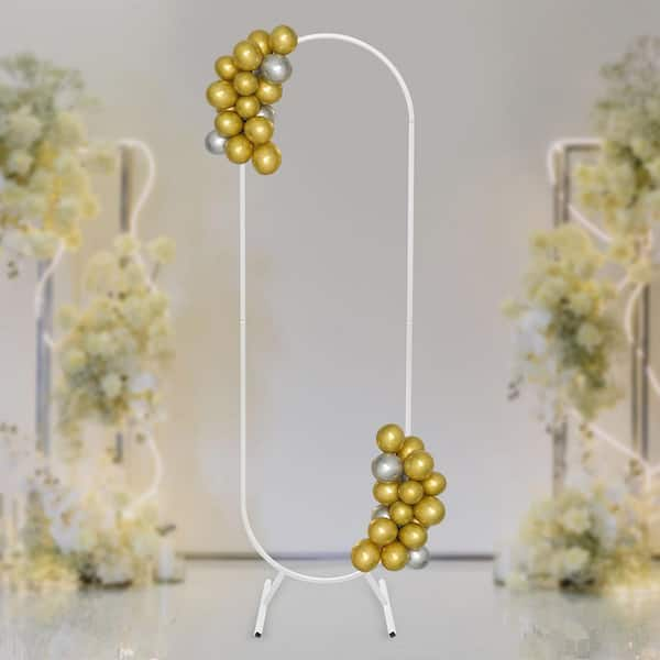 39.37 in. x 29.52 in. Metal Wedding Welcome Sign Arch Stand Arbor