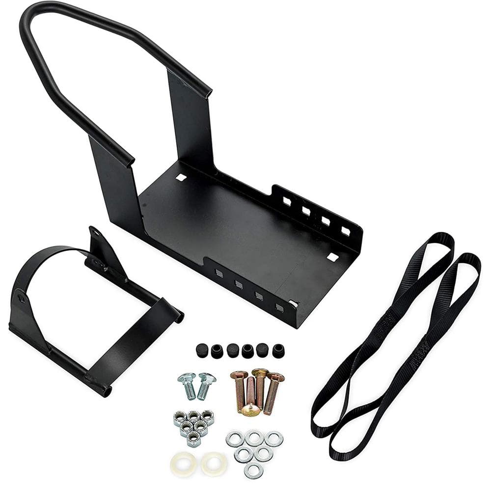 Camco Motorcycle Wheel Chock Mount with Handlebar Straps & Universal