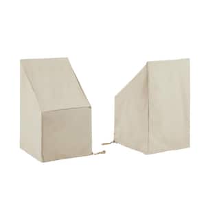 2-Piece Tan Outdoor Dining Side Chair Set Cover